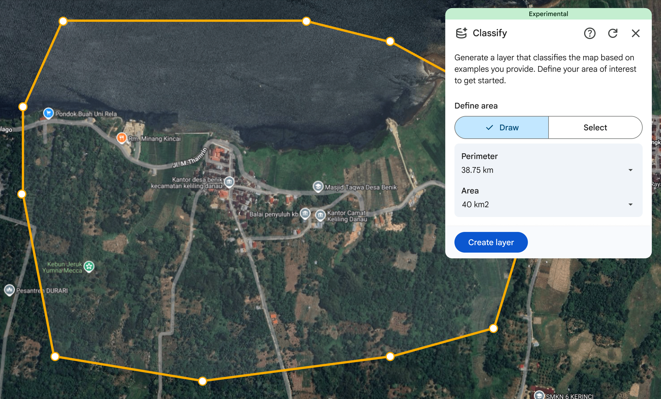 कैटगरी तय करने के लिए पॉलीगॉन बनाना