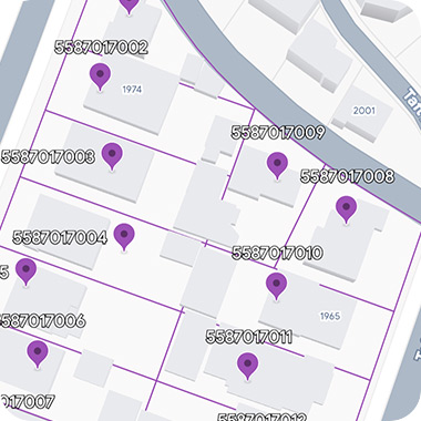 Parcels, counties, and zip codes