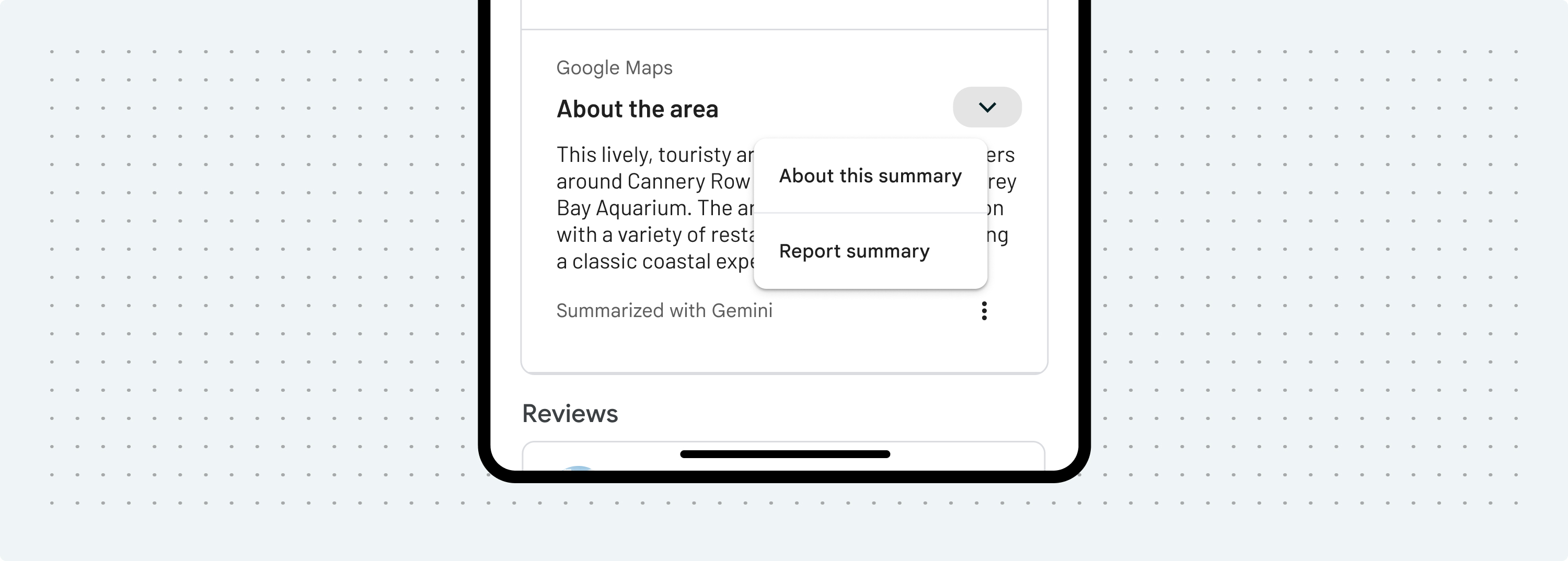 AI-powered summary with required links