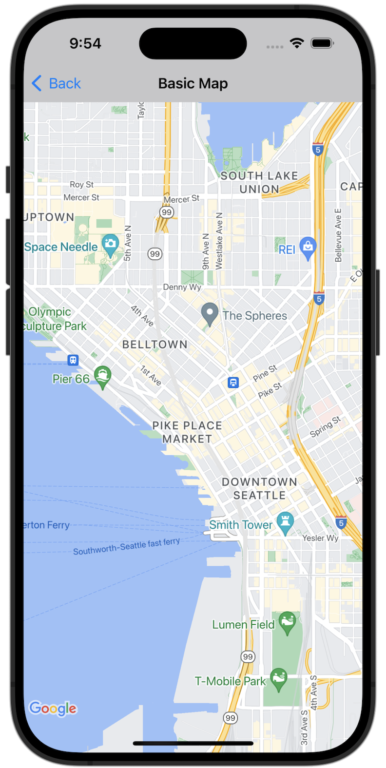Immagine di Visualizza una mappa di base.