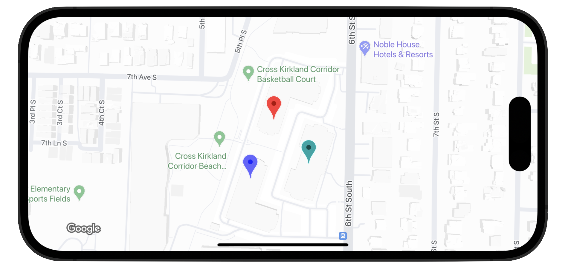 বিভিন্ন কাস্টম মার্কারগুলির একটি স্ক্রিনশট