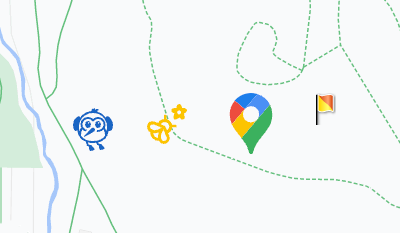 Uno screenshot che mostra i marker SVG personalizzati.