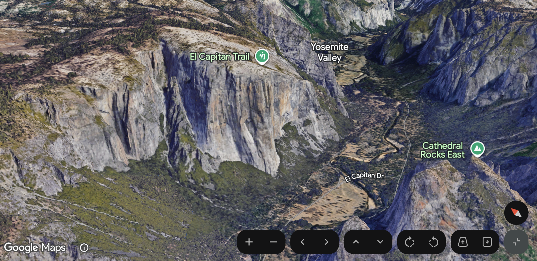 Imagem de um mapa com controles