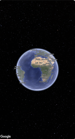 Minimal 3D map of a globe