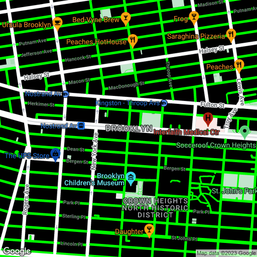 布鲁克林的自定样式地图。