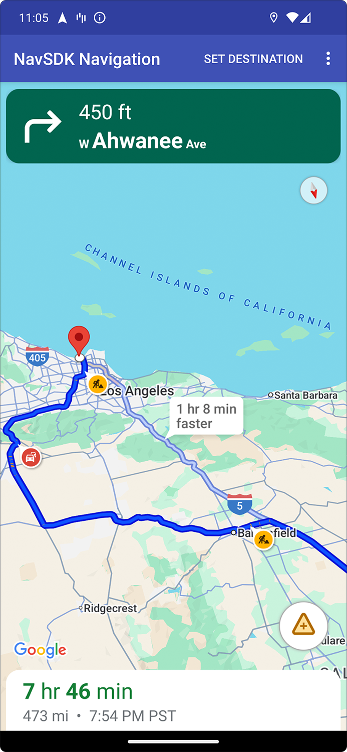 Chú thích dọc theo tuyến đường