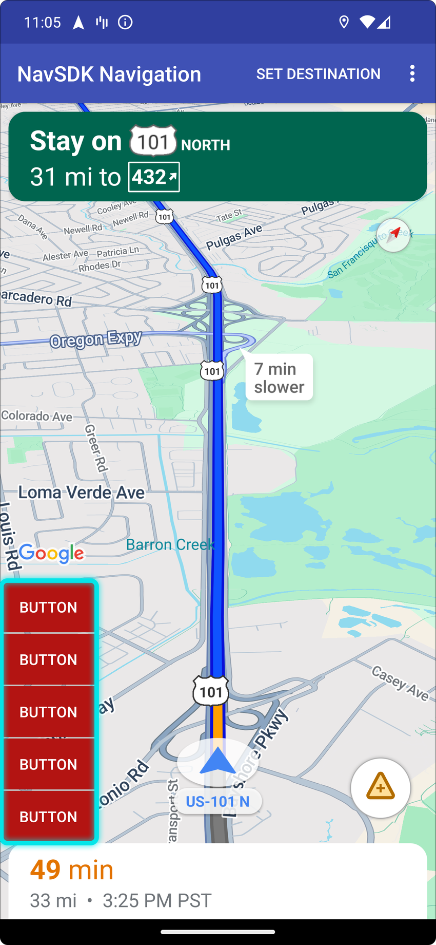 Bottom start custom control position for portrait orientation.