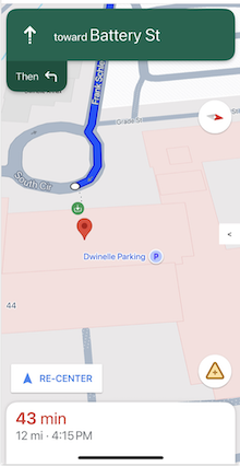 Hervorhebung des Ziels und der Eingänge