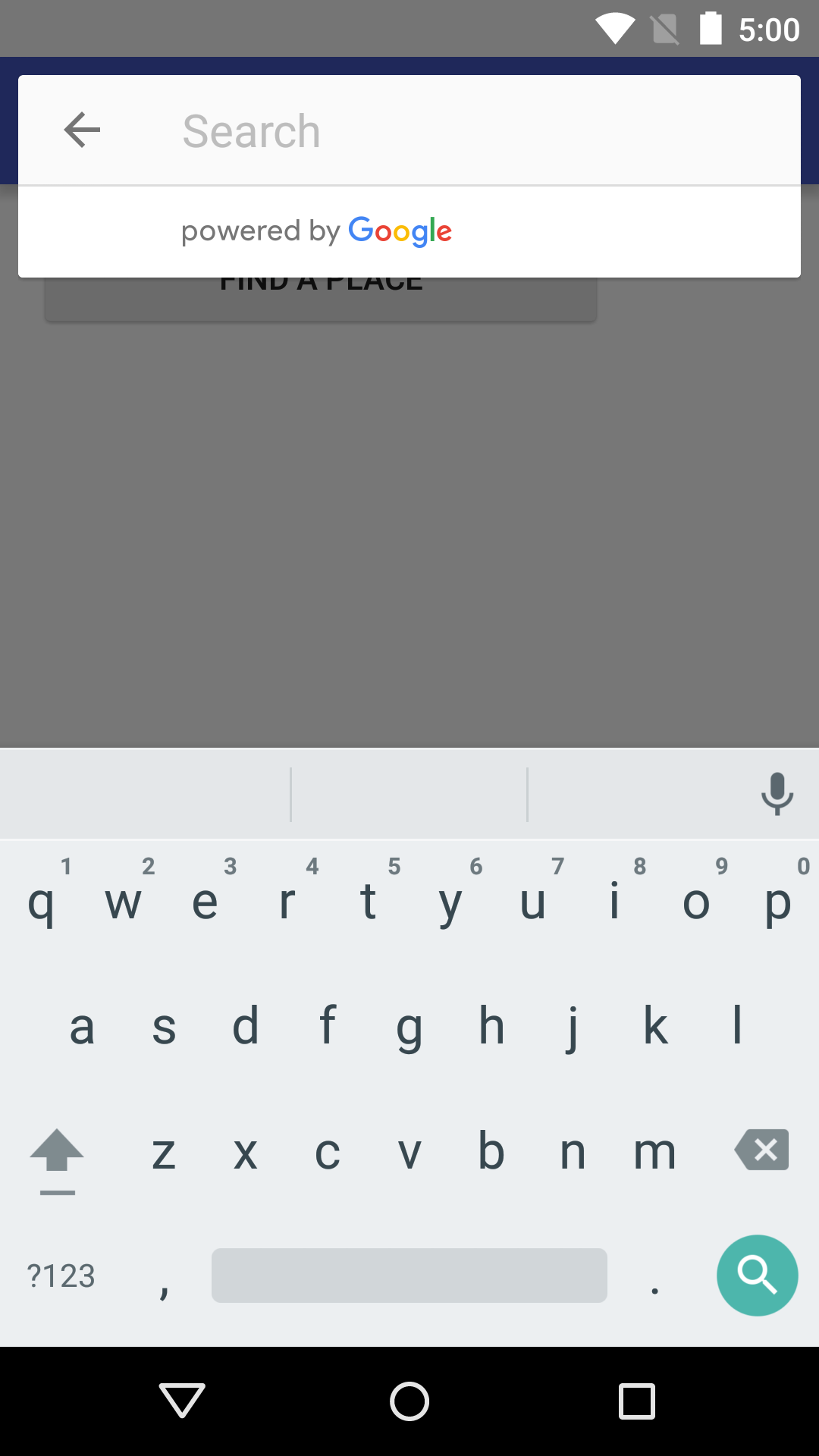 Quando viene visualizzato in modalità overlay, il widget di completamento automatico appare sovrapposto alla UI di chiamata.