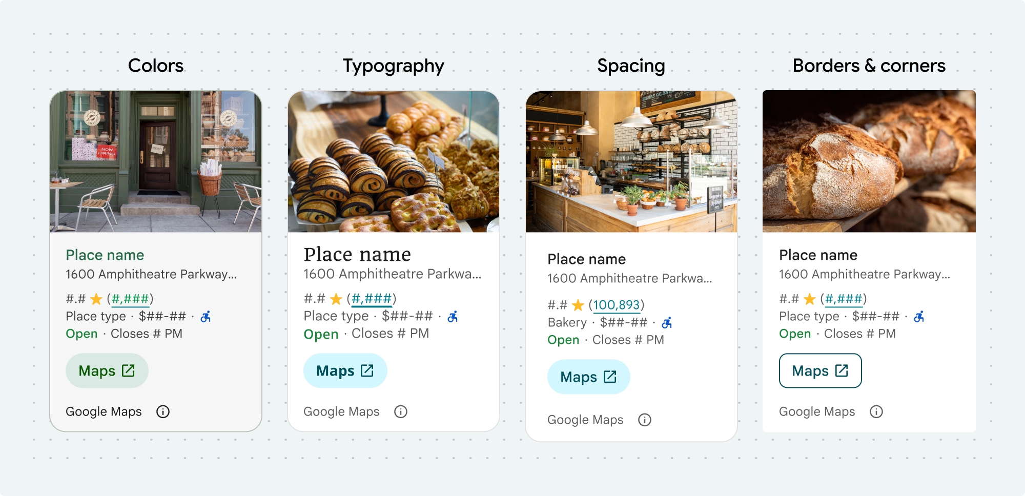 Визуальная настройка деталей места