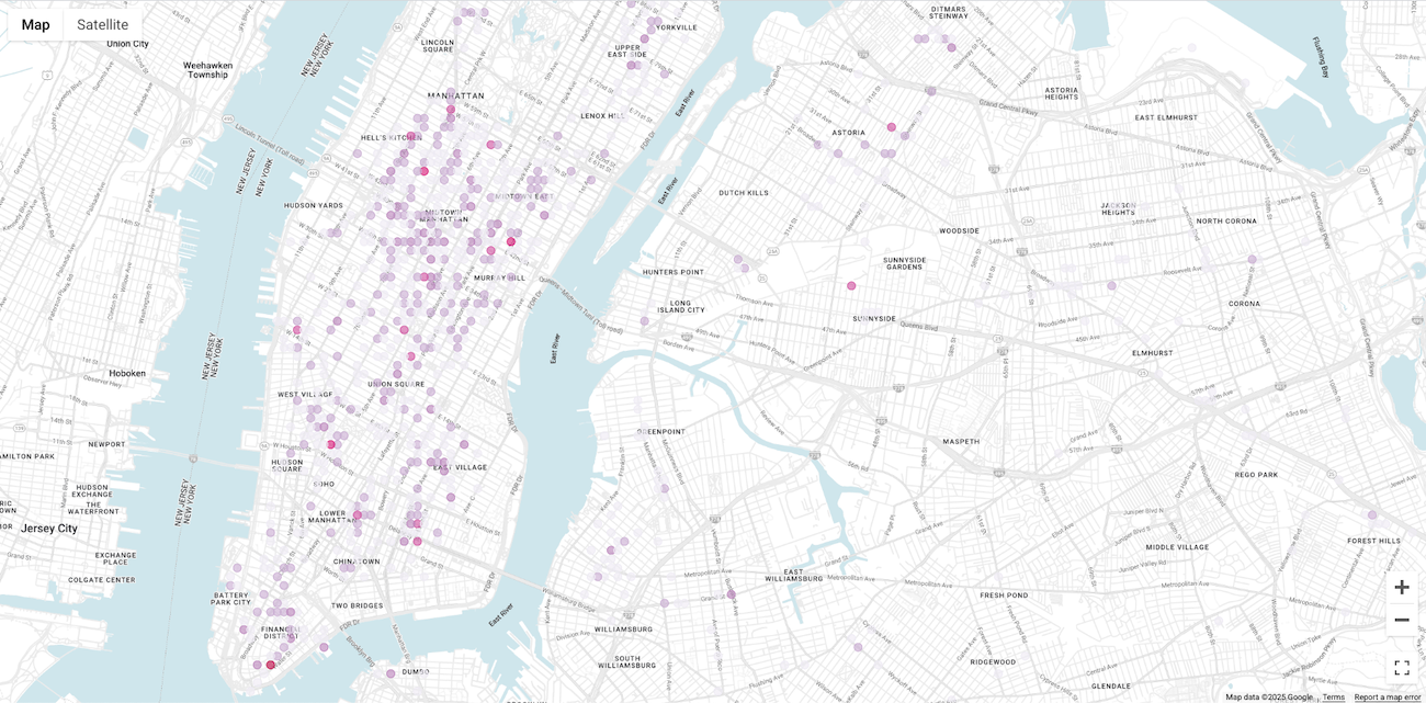 Density map in BigQuery
Studio