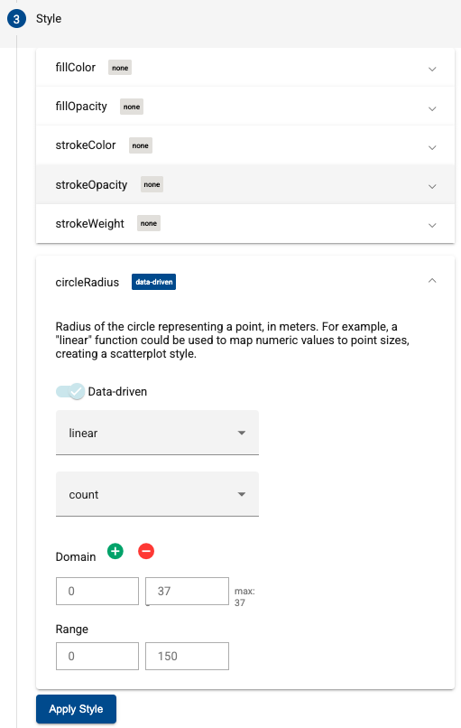जियो विज़ में भरे हुए मैप का सेटअप.