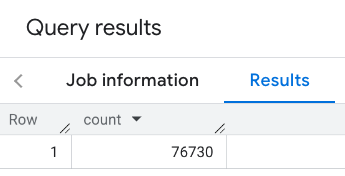 ニューヨーク市の Places Count 関数の結果。
