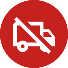 A trucks prohibited icon