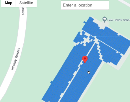 mapa interactivo para señalar la ubicación