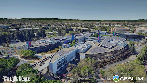 صورة معروضة تعرض شعارَي Google وCesium