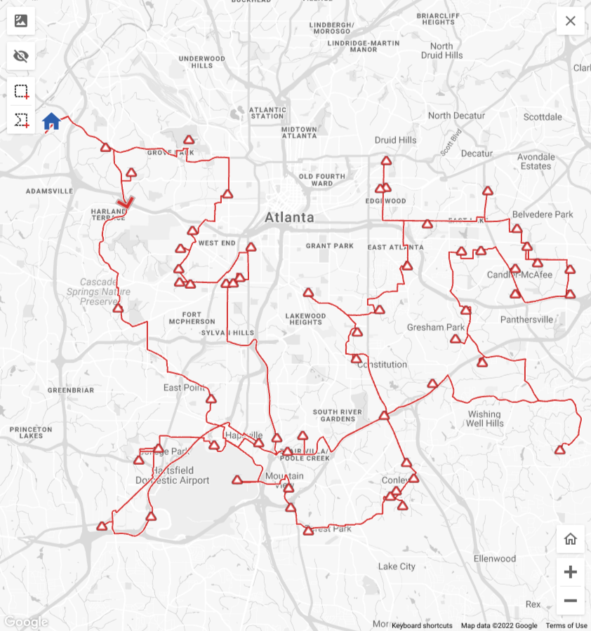 Ejemplo de optimización de rutas