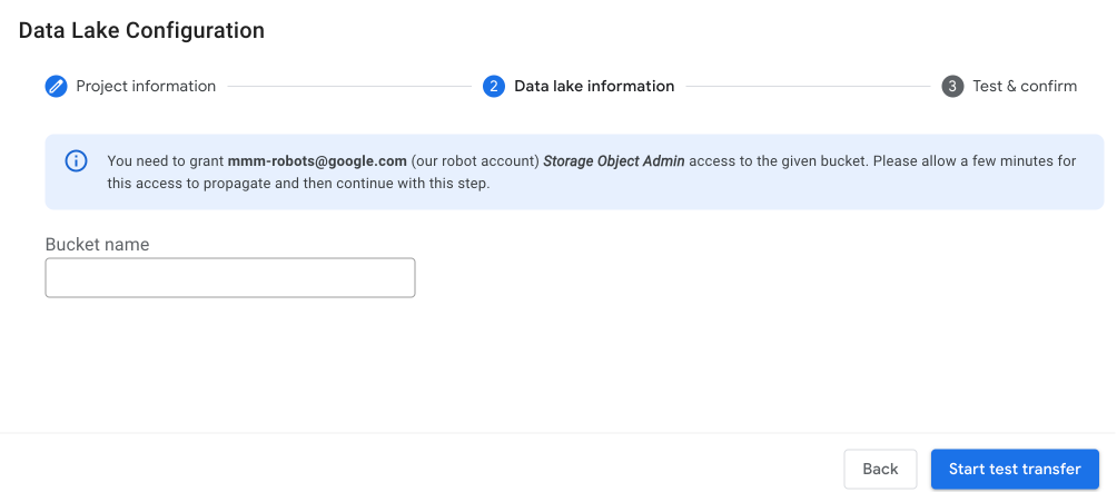 Configurar o nome do bucket