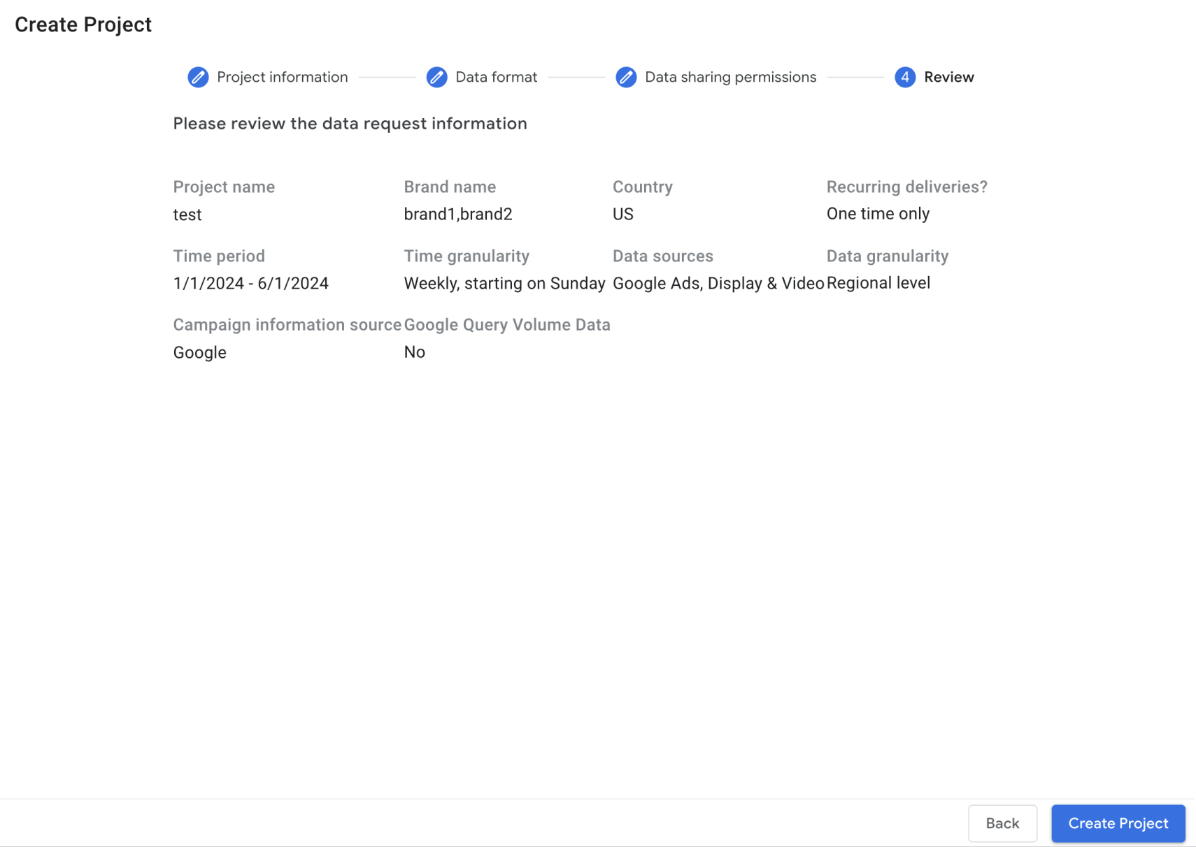 Revisa y crea el proyecto