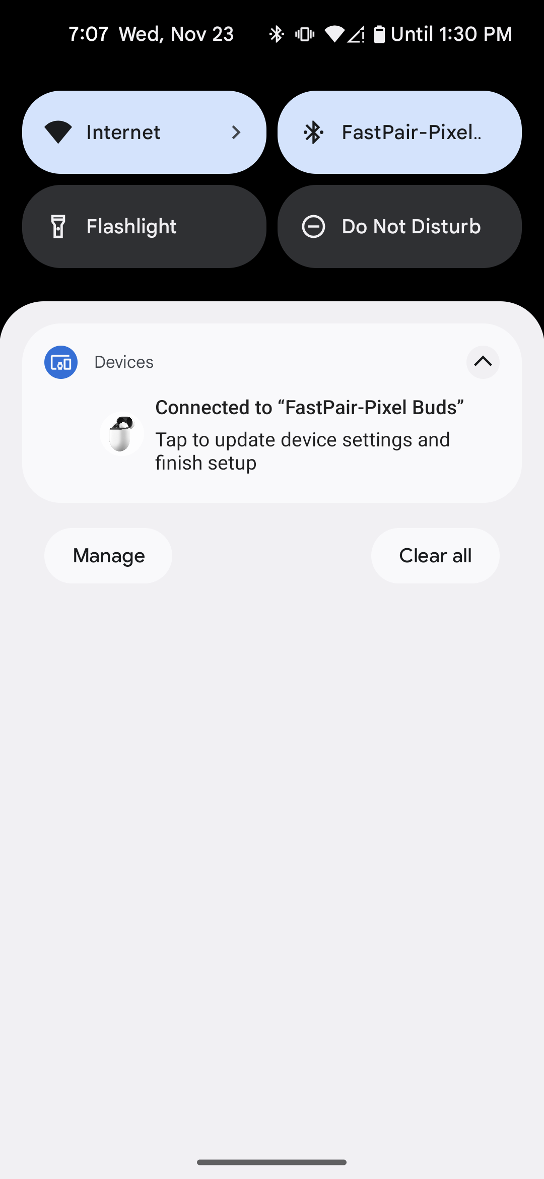 Notifica di completamento dell'accoppiamento successivo.