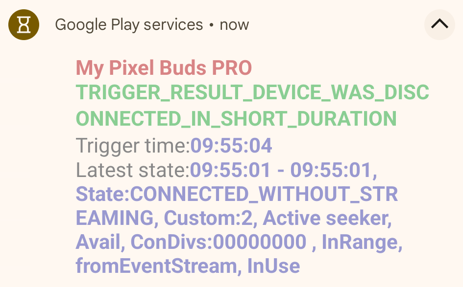 Figure 2: Message "Aucune notification de changement". Figure 2: Message "Aucune notification de changement".