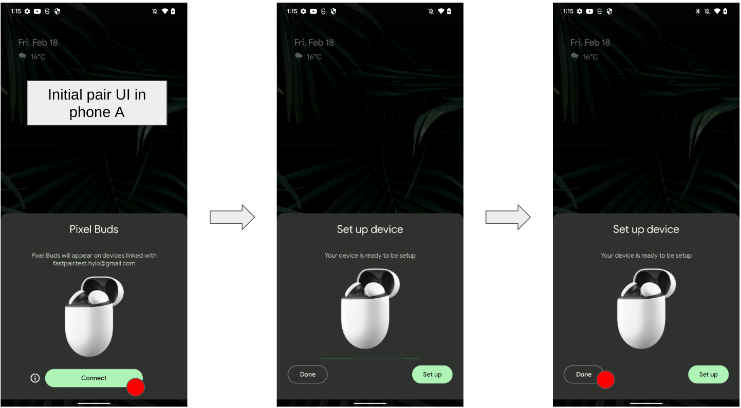 Рисунок 2: Здесь показана последовательность кнопок для первоначального сопряжения устройства A. Figure 2: This shows the button sequence for the initial pairing Device A.