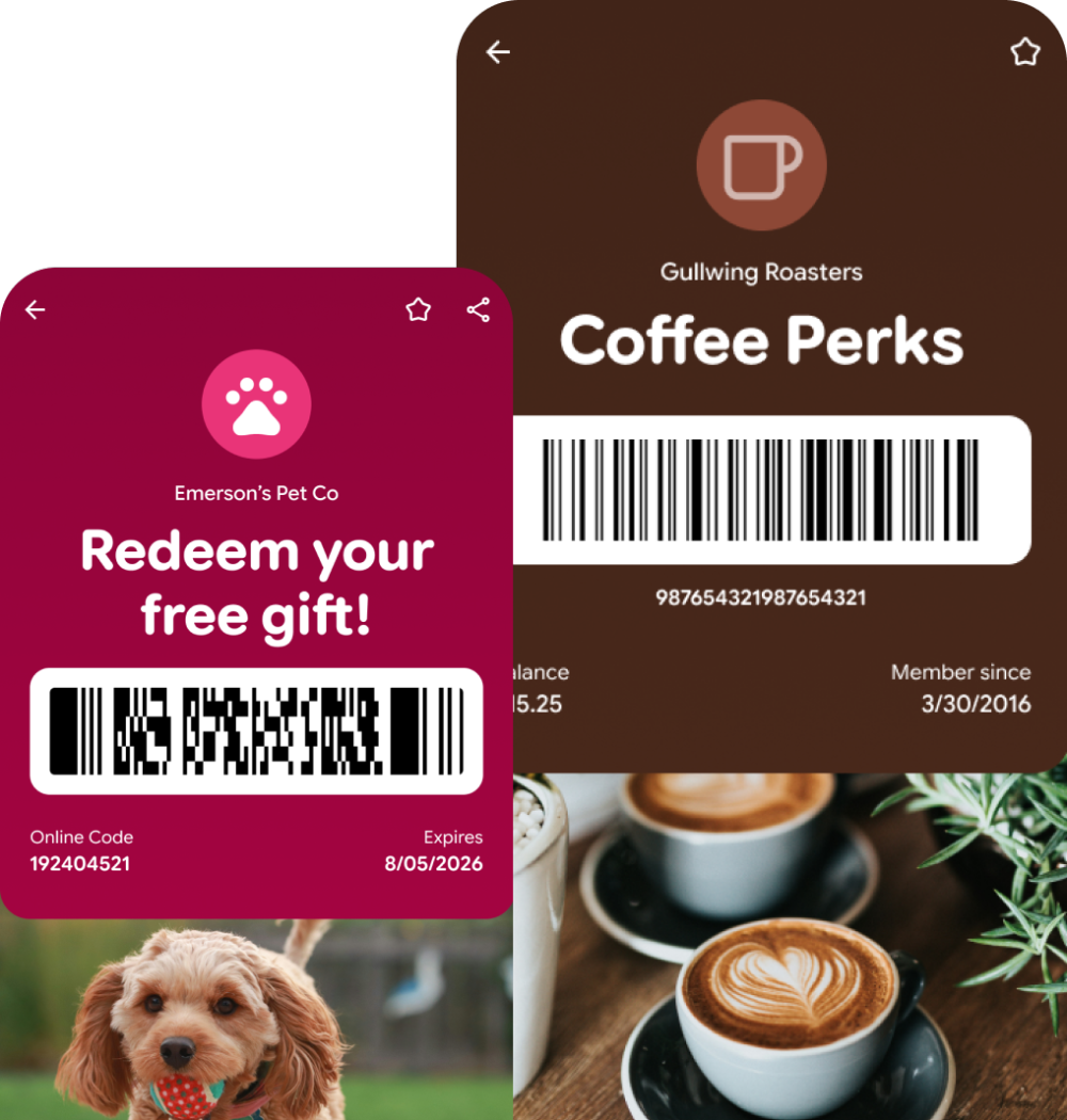 Google Wallet loyalty cards, dynamic offers, and gift cards