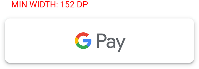 Google Pay 付款按鈕寬度下限圖例