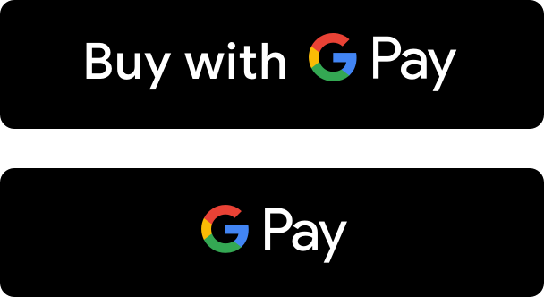 Темные кнопки оплаты через Google Pay