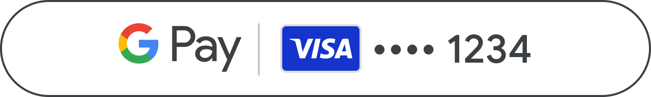 浅色 Google Pay 付款按钮