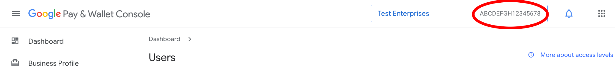 Mostrar o ID do comerciante