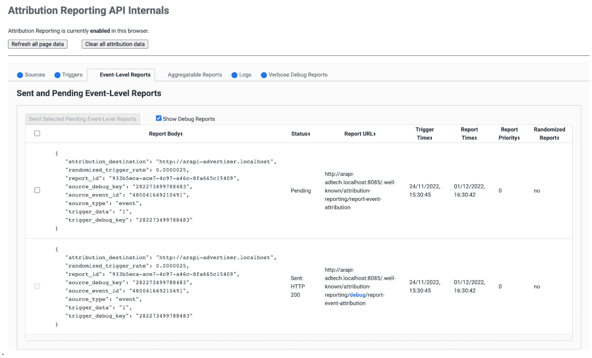 Screenshot: Internal atribusi