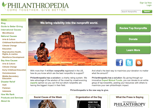 The Philanthropedia home page