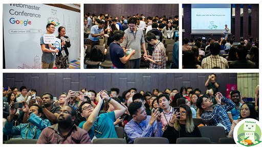 Коллаж из фотографий с конференции для веб-мастеров, состоявшейся в Куала-Лумпуре