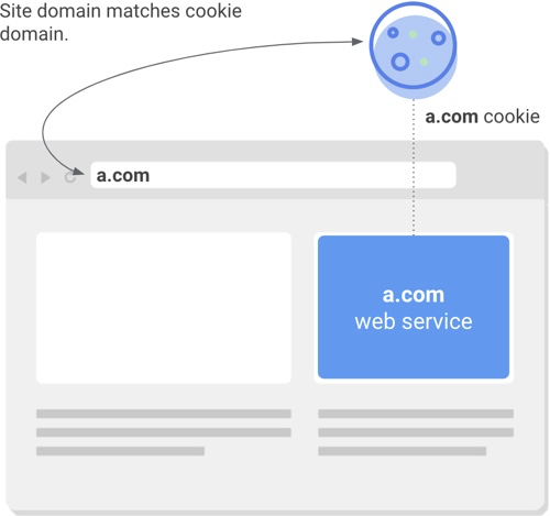 Site domain matches the cookie domain
