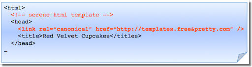 Example for incorrect rel-canonical markup: incorrect URL