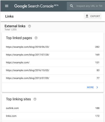 the Links report in Search Console