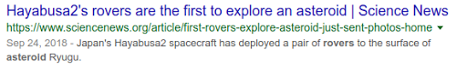 A byline date in a search result
