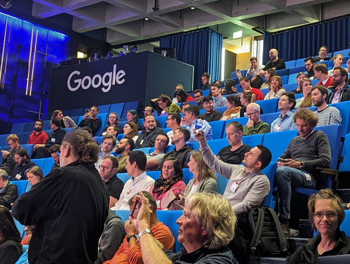 Audience in the event space at Google Zurich during Search Central Live Zurich 2023