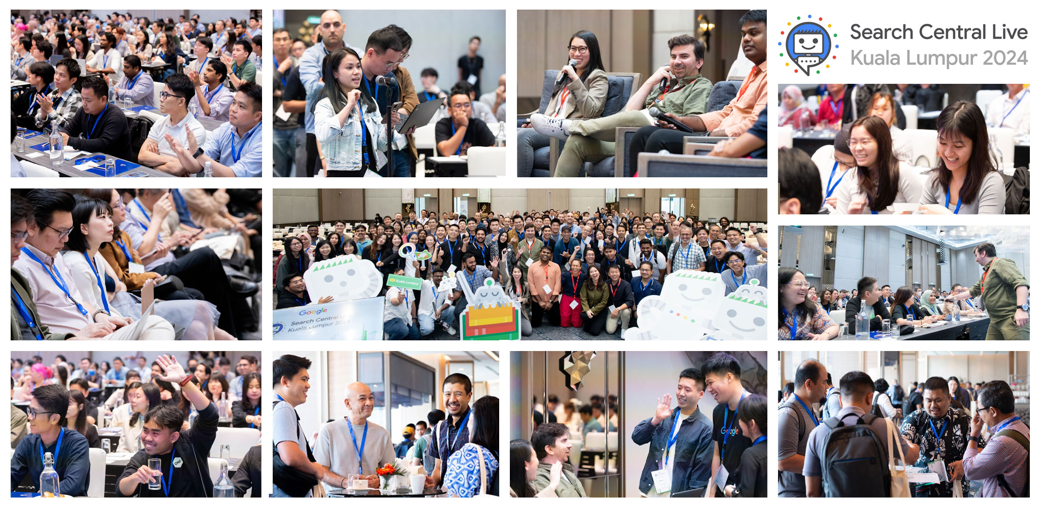 collage of pictures of attendees from the Search Central Live Kuala Lumpur 2024 event