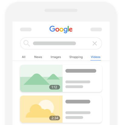 Modo de vídeo en los resultados de la Búsqueda de Google