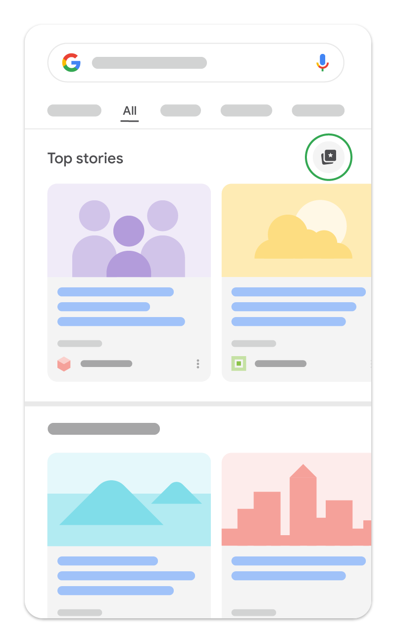 Các nguồn ưu tiên trong phần Tin bài hàng đầu trên Google Tìm kiếm