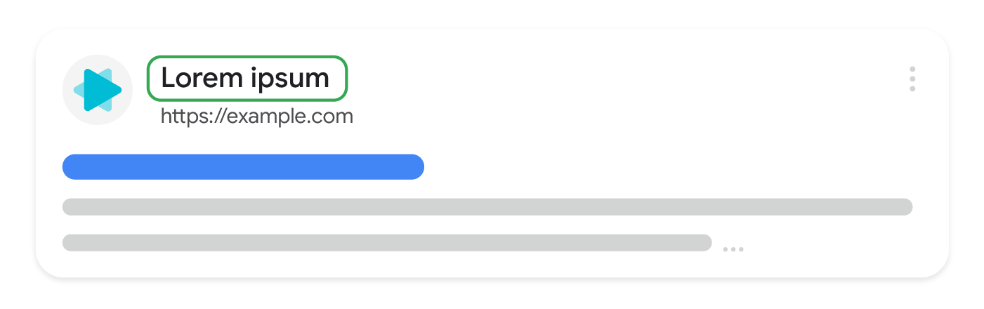 nombre del sitio en los resultados de búsqueda de Google