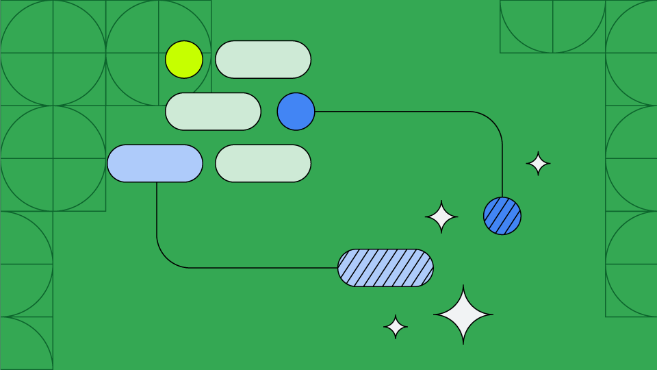Linhas abstratas nas cores do Android indicando IA