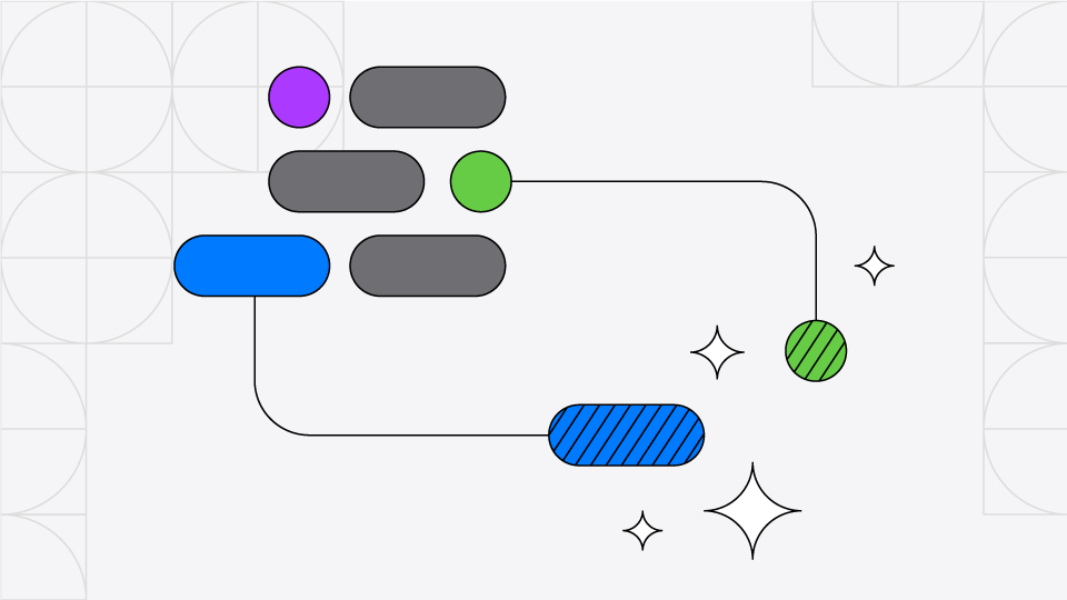 AI を示す Swift カラーの抽象的な線