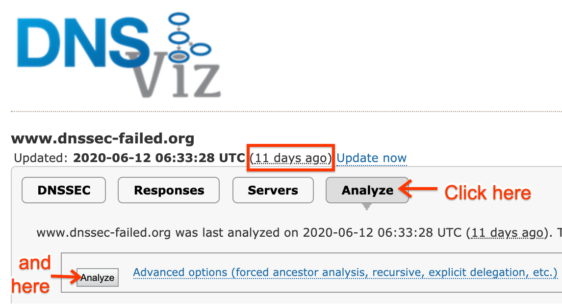 Arşivlenmiş DNSViz sayfası