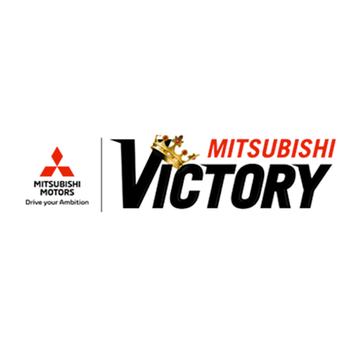 Logo Victory Mitsubishi et Super Center d&#39;occasion