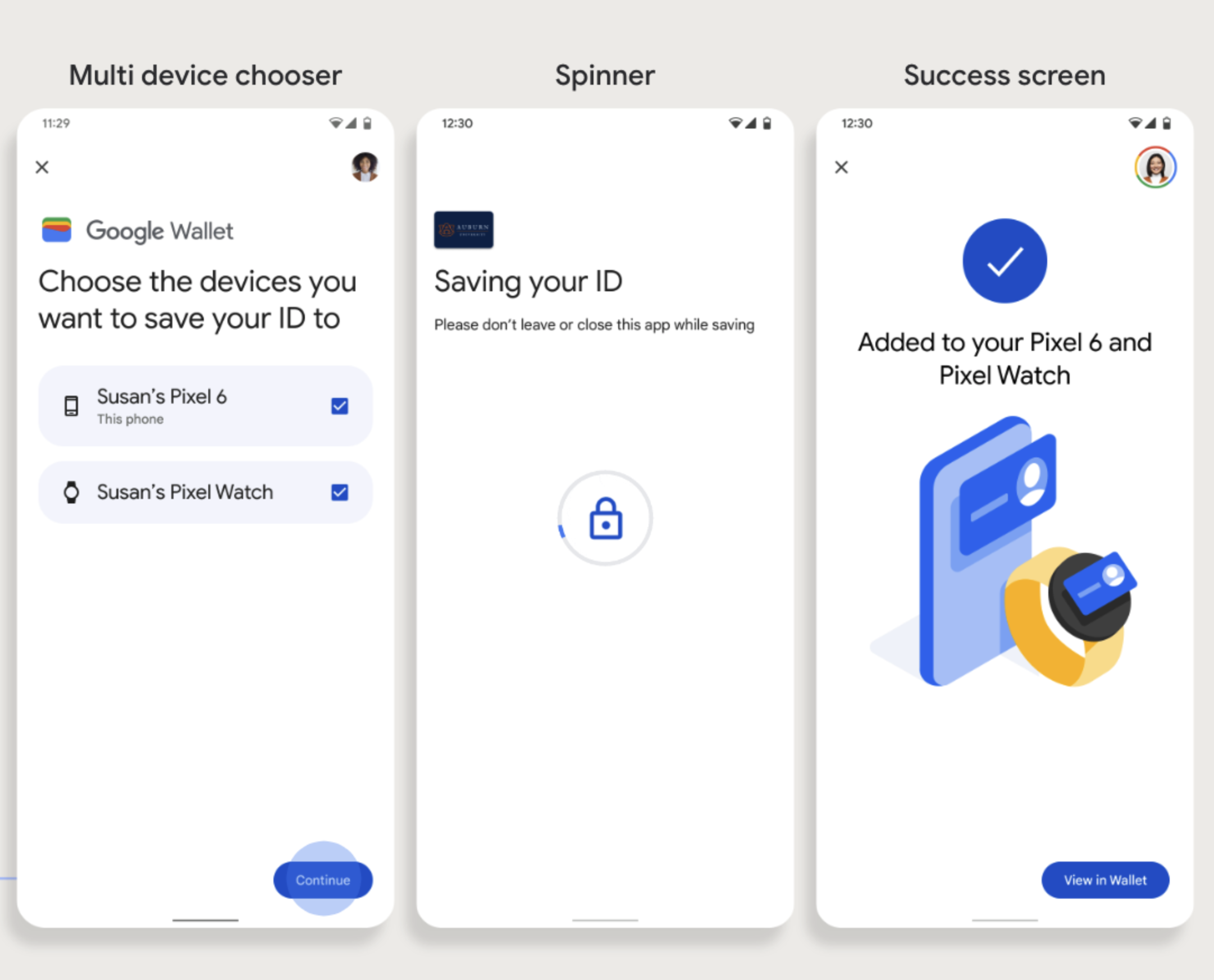 Maquette UX d&#39;un flux de provisionnement compatible avec Wear