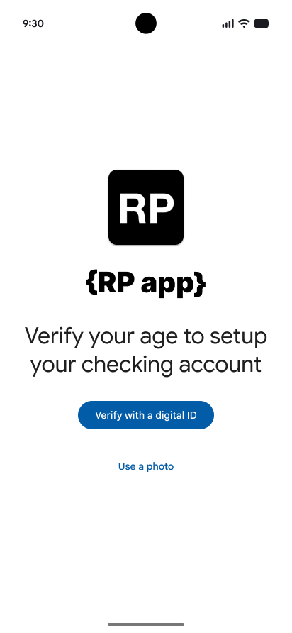 L'utilisateur est invité à valider son âge dans l'application ou sur le site Web.