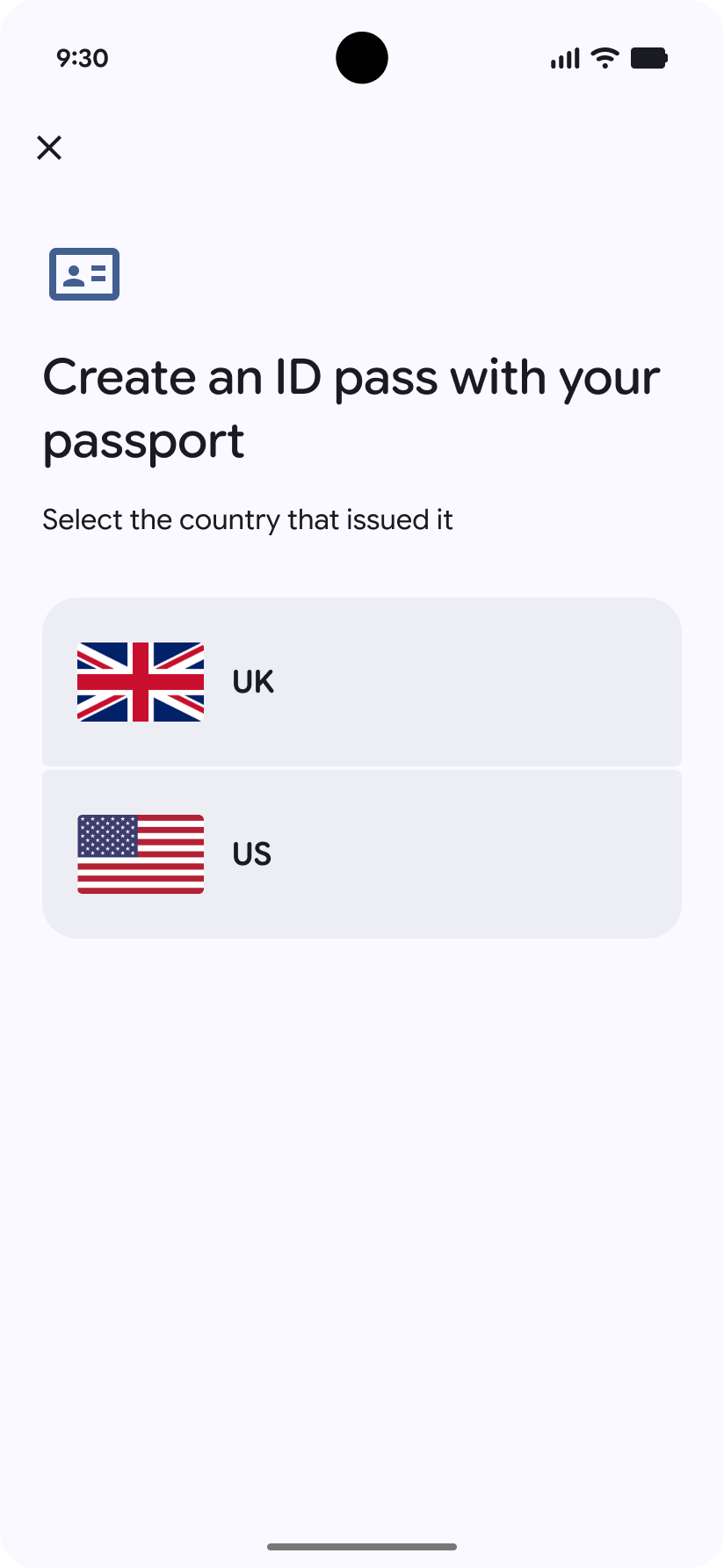 Se dirige al usuario a la Billetera de Google para agregar un documento de identidad digital